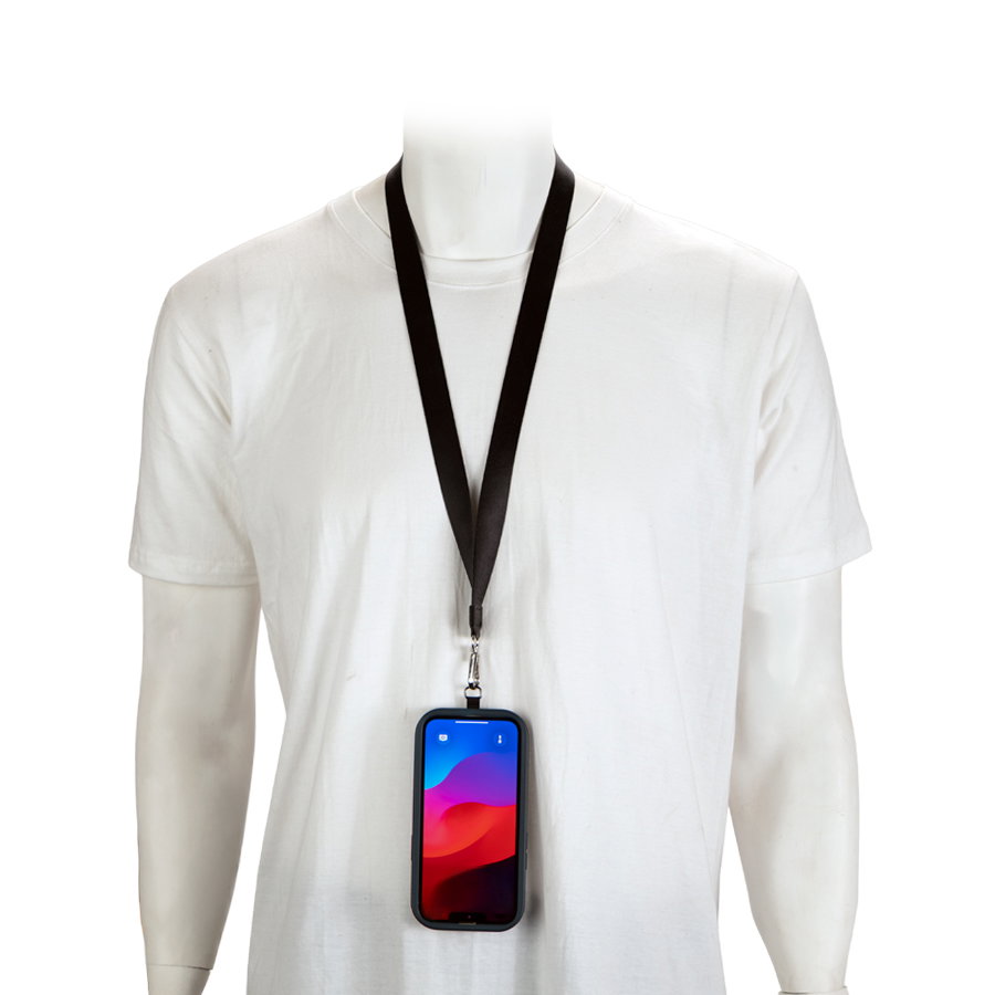 Lanyard Porta-Celular Largo Casiopeia poliéster — vista destacada