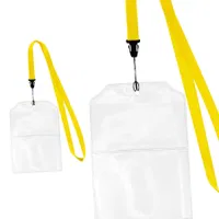 Lanyard Porta-Credencial poliéster doble funda PVC