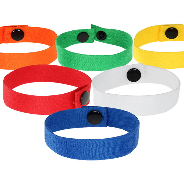 Pulsera Promocional poliéster cierre broche personalizado con logo empresa - Merchandising corporativo Chile