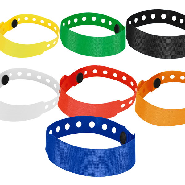 Pulsera De Pvc cierre de seguridad PVC personalizado con logo empresa - Merchandising corporativo Chile