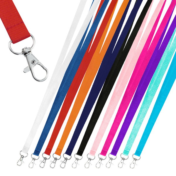 Lanyard Porta-Credencial poliéster 1.5 x 100 cm personalizado con logo empresa - Merchandising corporativo Chile