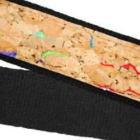 Lanyard De Corcho Y Poliéster mosquetón metálico