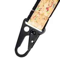 Lanyard De Corcho Y Poliéster mosquetón metálico