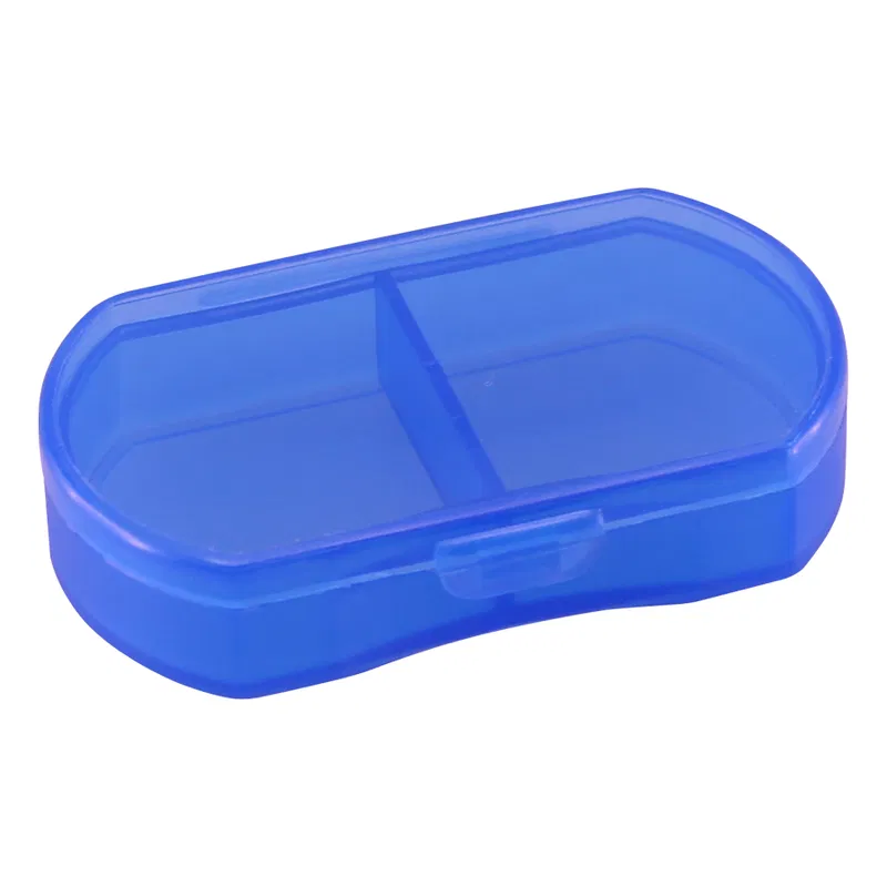 Pastillero Bizone PVC traslúcido 2 compartimentos