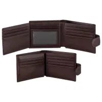 Deluxe Billetera De Cuero cuero broche