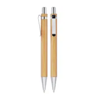 Bolígrafo De Bamboo madera de bambú retráctil