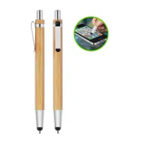 Bolígrafo De Bamboo retráctil, puntero touch