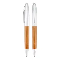 Deluxe Bolígrafo Bamboo/Metal bambú, tinta azul