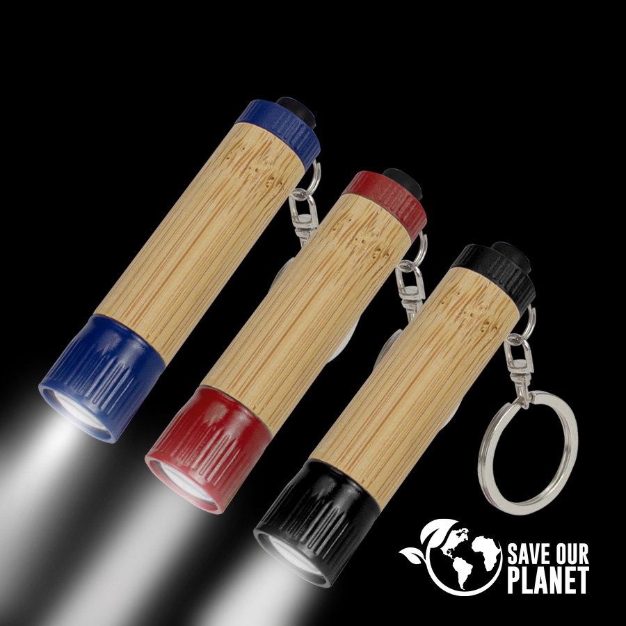 Llavero-Linterna Led Cuerpo Bamboo bambú, LED Llavero-Linterna Led Cuerpo Bamboo bambú, LED