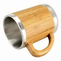 Tazón De Bamboo 350cc bambú y acero inoxidable