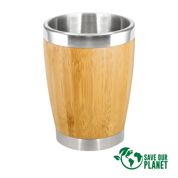 Vaso De Bamboo 350cc 350 cc bambú personalizado con logo empresa - Vasos corporativo Chile