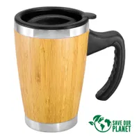Mug 400 cc bambú y acero inoxidable
