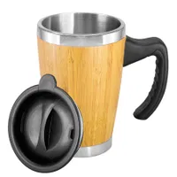 Mug 400 cc bambú y acero inoxidable