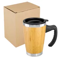 Mug 400 cc bambú y acero inoxidable