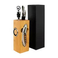 Set De Vino Rectangular De Bamboo bambú