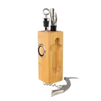 Set De Vino Rectangular De Bamboo bambú