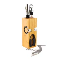 Set De Vino Rectangular De Bamboo bambú