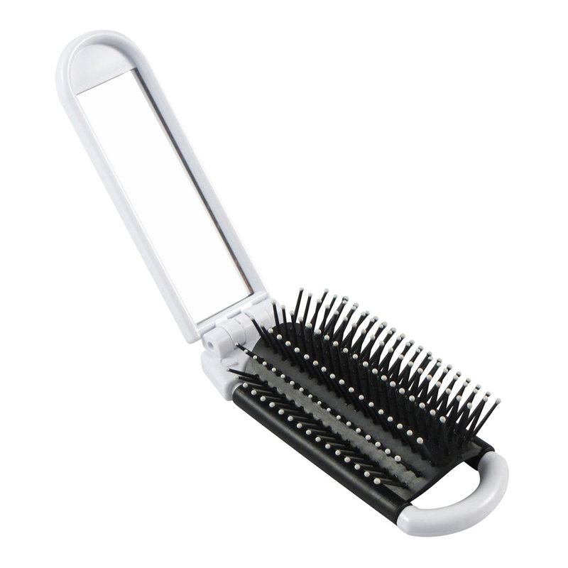 Cepillo Rectangular Con Espejo plegable, blanco Cepillo Rectangular Con Espejo plegable, blanco