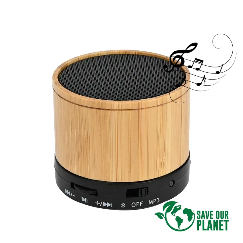 Parlante Altavoz Bluetooth De Bamboo Wave bambú