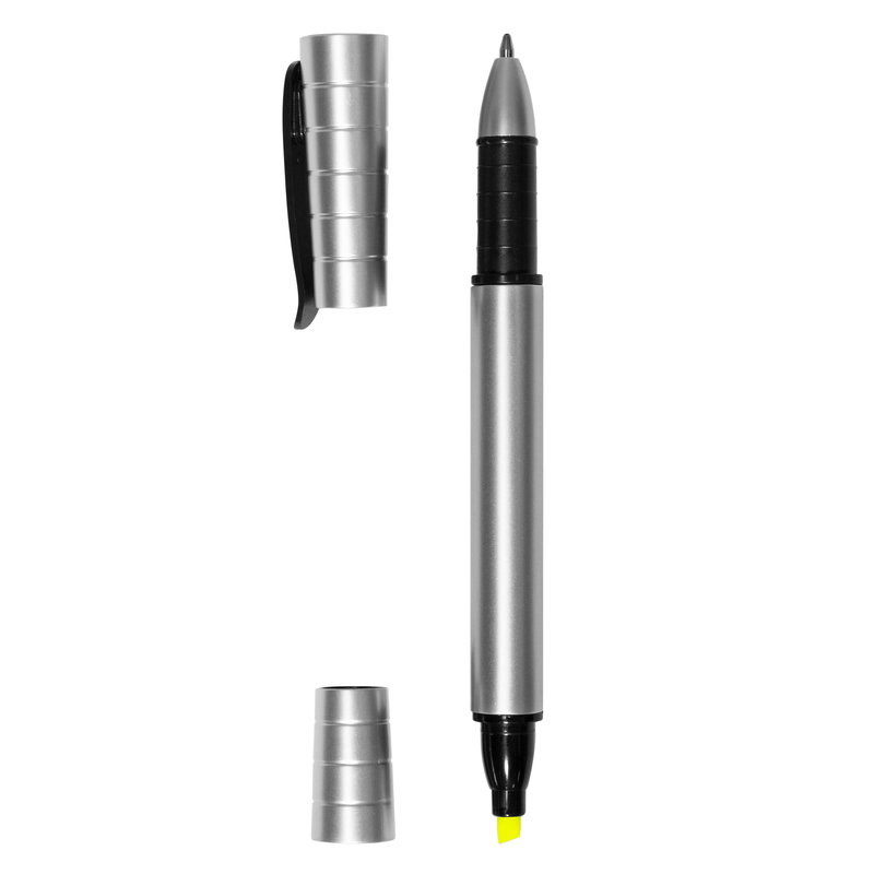 Bolígrafo Y Resaltador Study plástico, tapa
