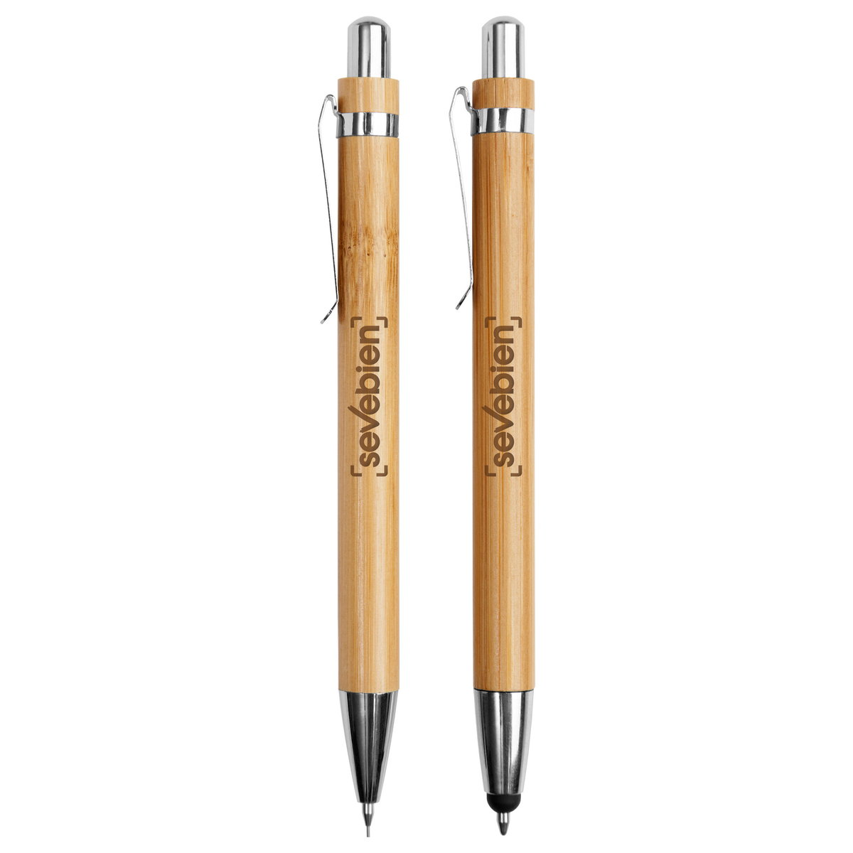 Set De Boligrafo Y Lápiz Mecánico De Bambú Nagano