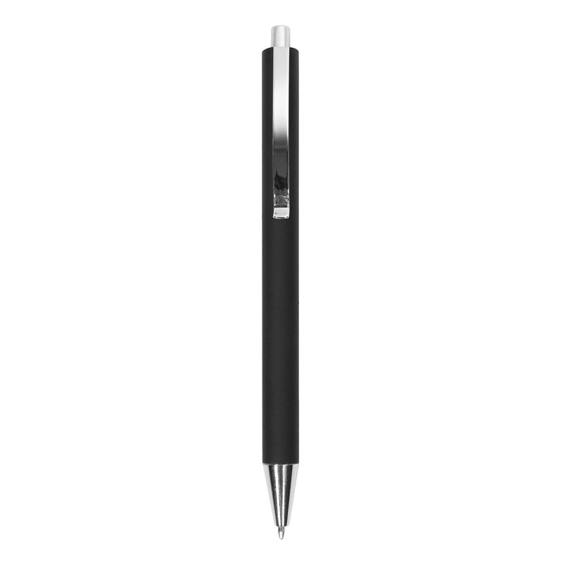 Bolígrafo Angra metal negro mate pulsador