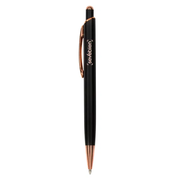 Bolígrafo Copperfield Iii aluminio engomado personalizado con logo empresa - Metálicos corporativo Chile