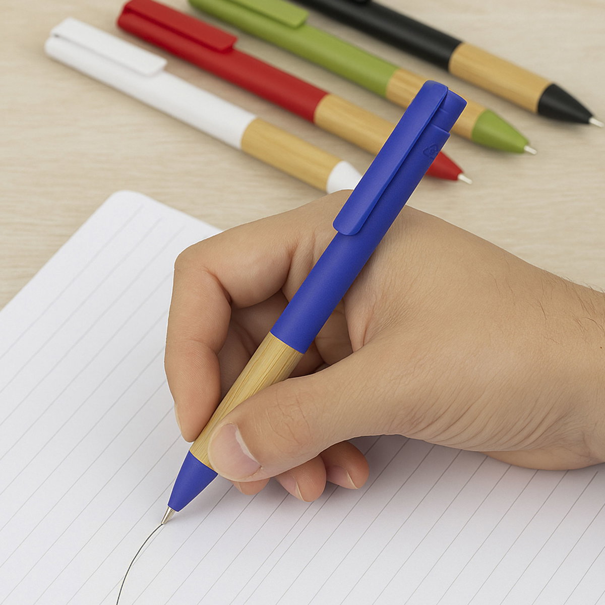 Cuadernos ecológicos bambú RPET papel reciclado personalizados logo empresa