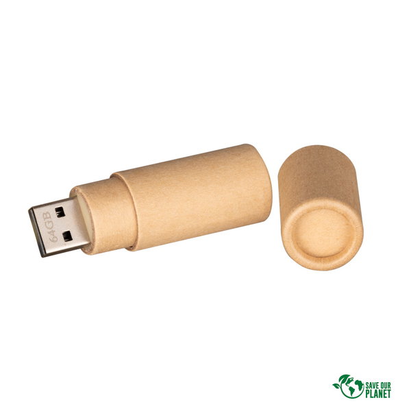 Usb Pendrive Ecológico 64gb De Cartón USB 2.0 personalizado con logo empresa - Merchandising corporativo Chile