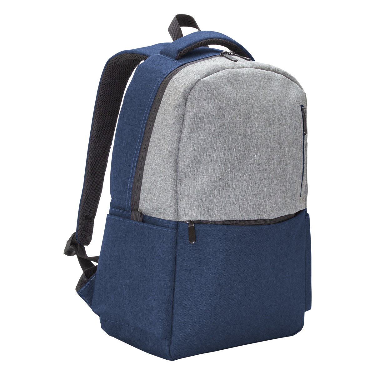 Mochila vista lateral mostrando su forma y compartimentos.