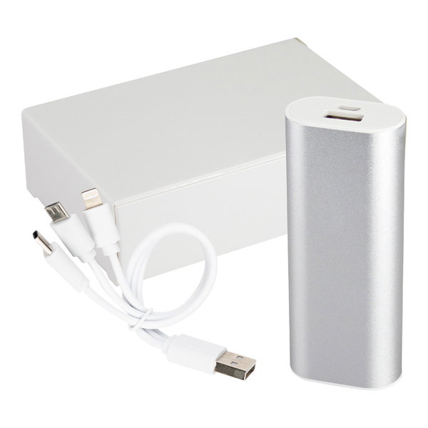 Cargador Power Bank Metálico 5200mah 5200mAh personalizado con logo empresa - Merchandising corporativo Chile
