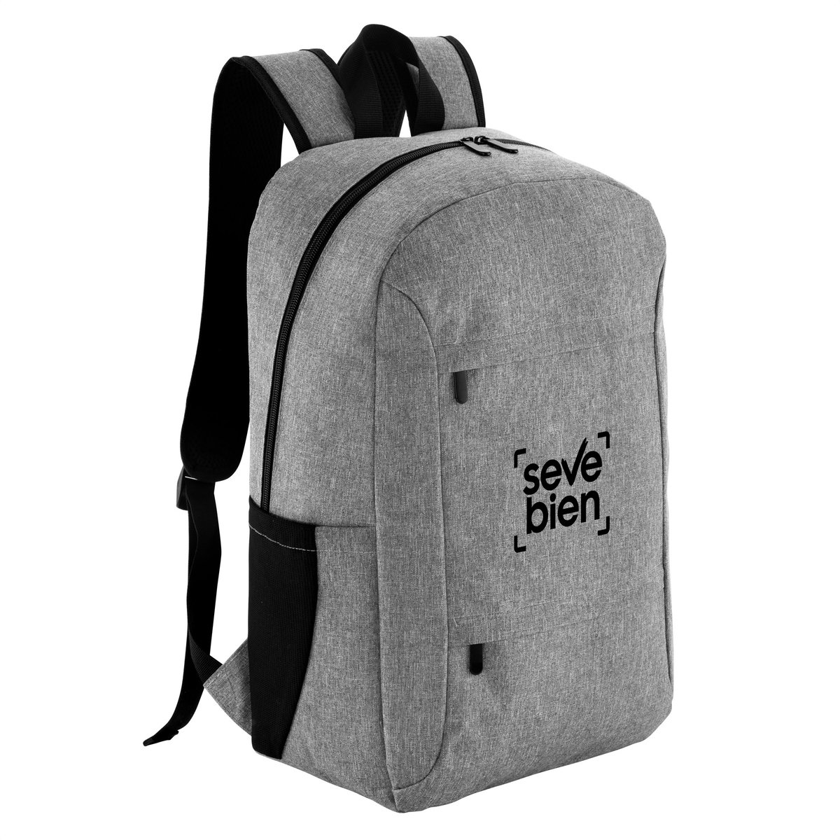 Mochila Berlin poliéster Wulong 300D personalizado con logo empresa - Merchandising corporativo Chile