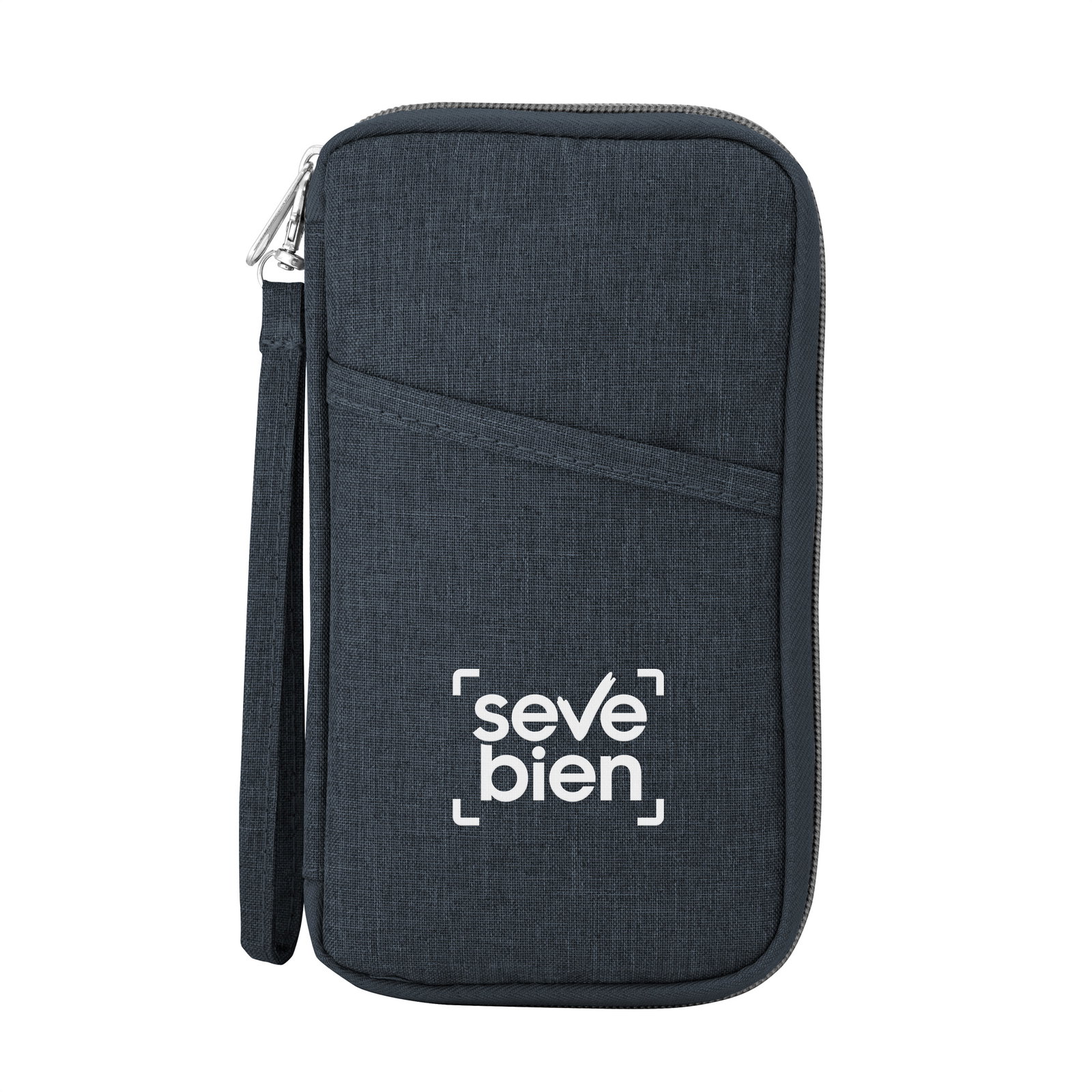 Billetera Wally poliéster 300D, cierre perimetral personalizado con logo empresa - Catálogo de Merchandising Empresarial corporativo Chile