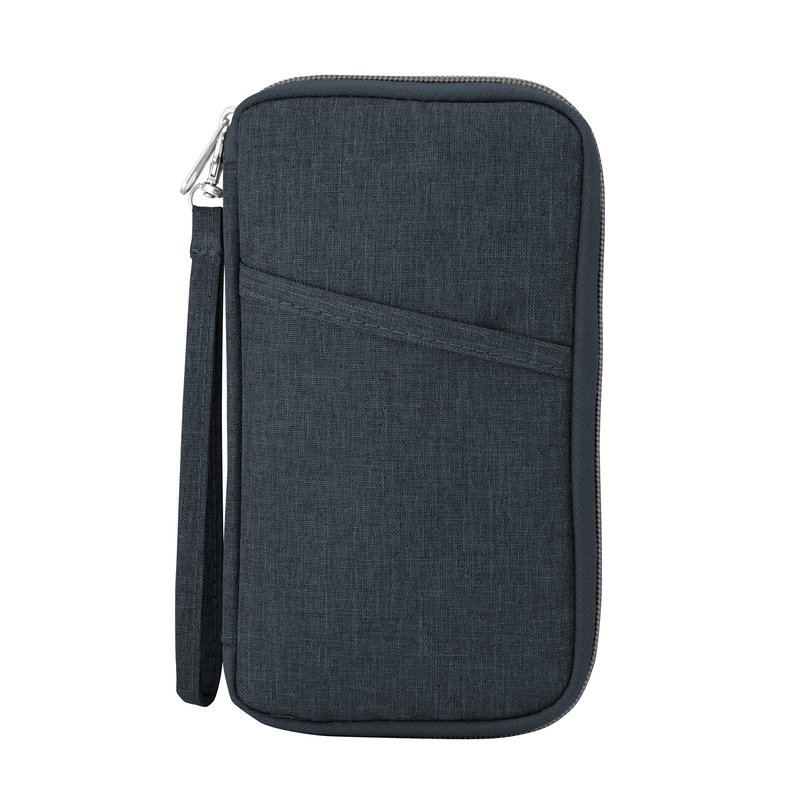Billetera Wally textil tipo lona, cremallera