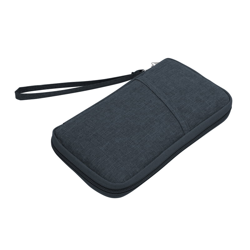 Billetera Wally textil tipo lona, cremallera