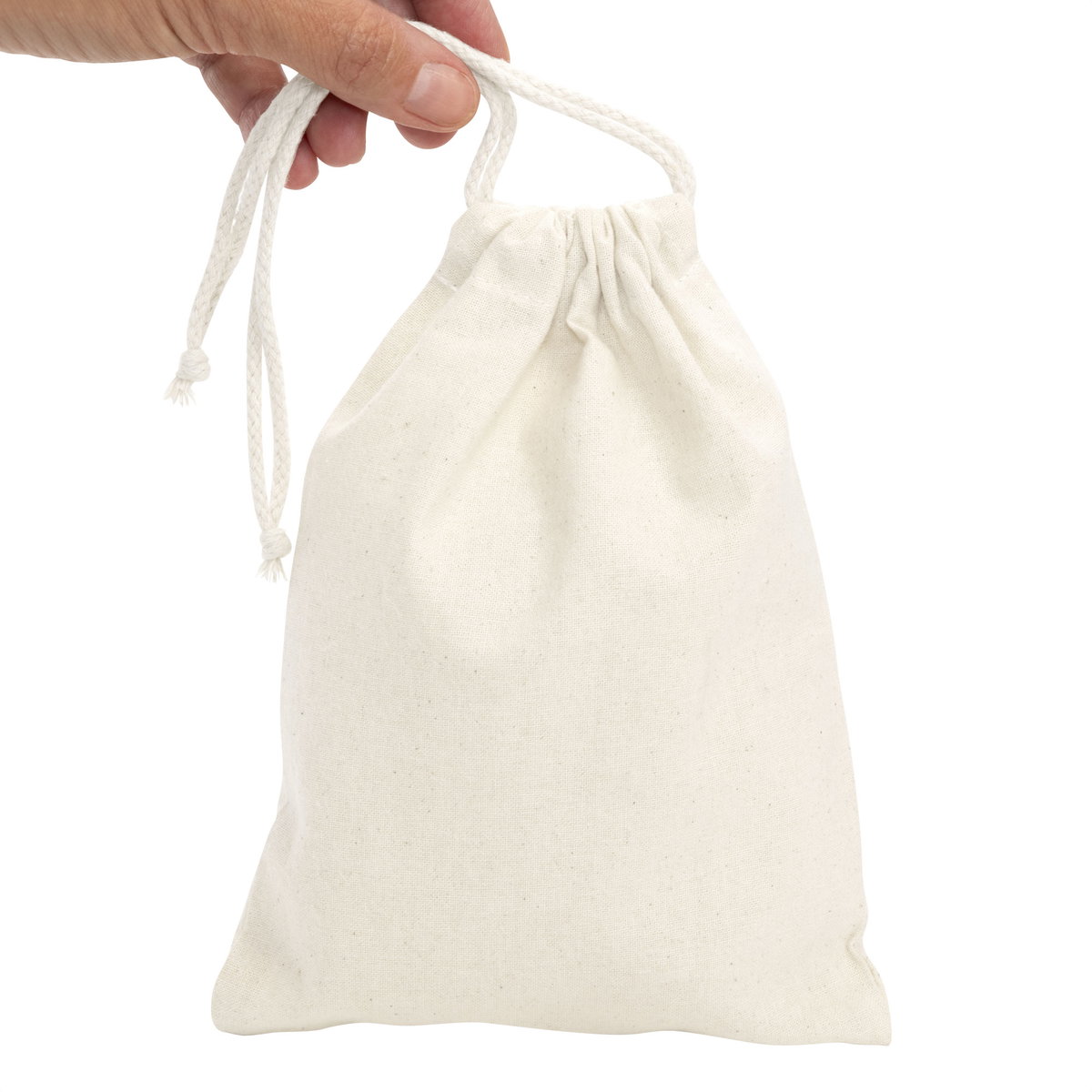 Bolsa De Algodón Cord 15 x 20 cm 100% algodón personalizado con logo empresa - Merchandising corporativo Chile
