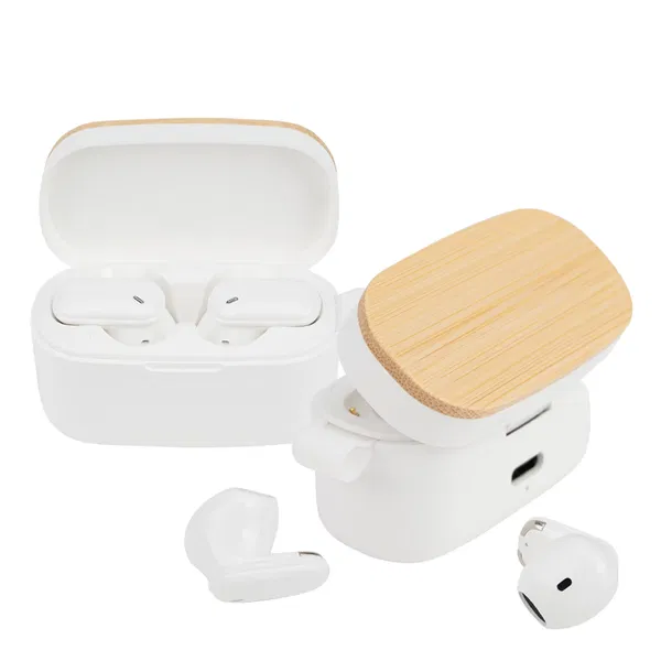 Audífonos Auriculares Inalámbricos Bamboo 5.3 13mm Audífonos Auriculares Inalámbricos Bamboo 5.3 13mm personalizado con logo empresa - Tecnología corporativo Chile
