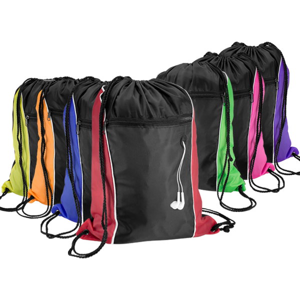 Mochila Iso poliéster 210D/PU cordón personalizado con logo empresa - Merchandising corporativo Chile