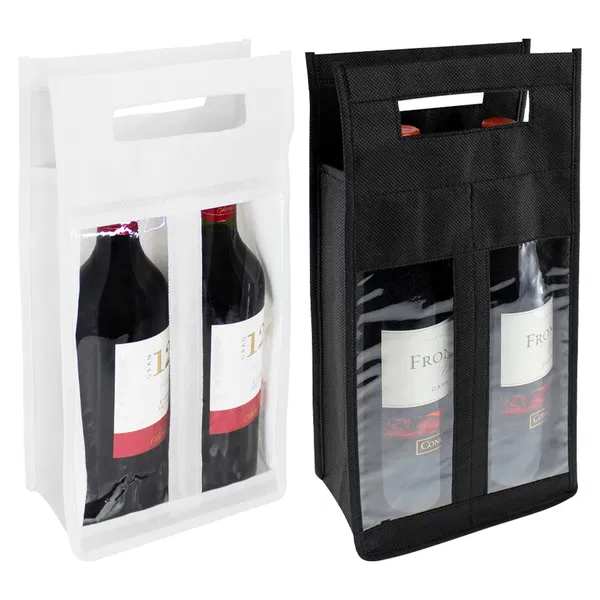 Porta-Botellas De Vino De Tnt 2 unidades tela TNT personalizado con logo empresa - Bolsas para Botellas corporativo Chile