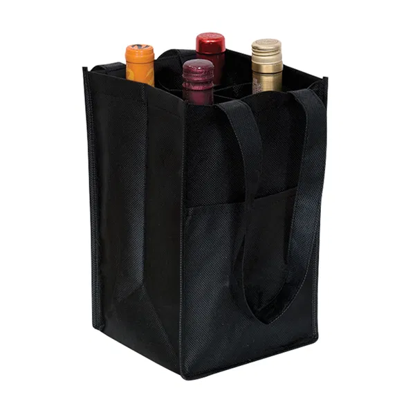 Porta-Botellas De Vino De Tnt 4 botellas TNT personalizado con logo empresa - Bolsas para Botellas corporativo Chile