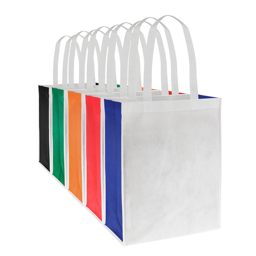 Bolsa Reutilizable Moon TNT plástico personalizado con logo empresa - Con Fuelle corporativo Chile