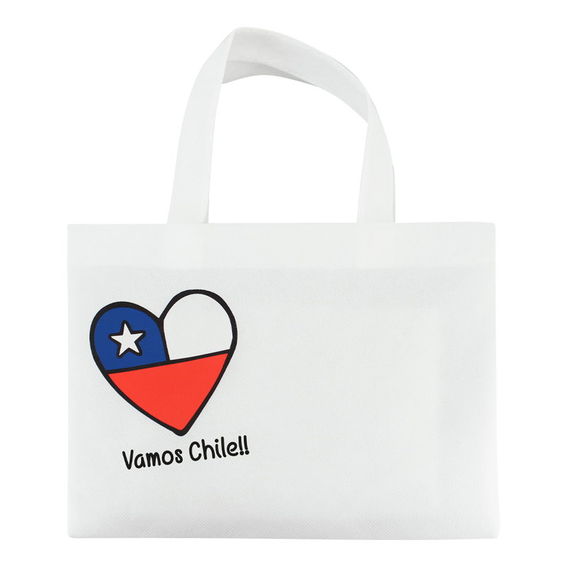 Bolsa Tnt Vamos Chile 29 x 21 cm plástico Bolsa Tnt Vamos Chile 29 x 21 cm plástico