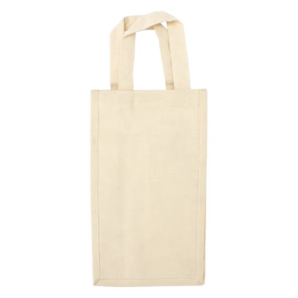 Bolsa 2 Botellas De Vino 100% Algodón 10 oz personalizado con logo empresa - Bolsas para Botellas corporativo Chile