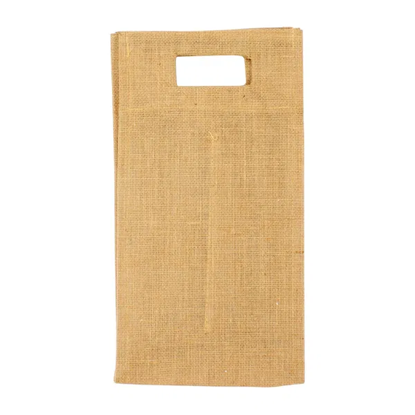Bolsa De Yute 2 Botellas De Vino yute natural personalizado con logo empresa - Bolsas para Botellas corporativo Chile