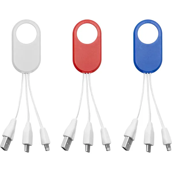Cable Adaptador Felin plástico, USB-A/Micro-USB personalizado con logo empresa - Cables Multicarga corporativo Chile