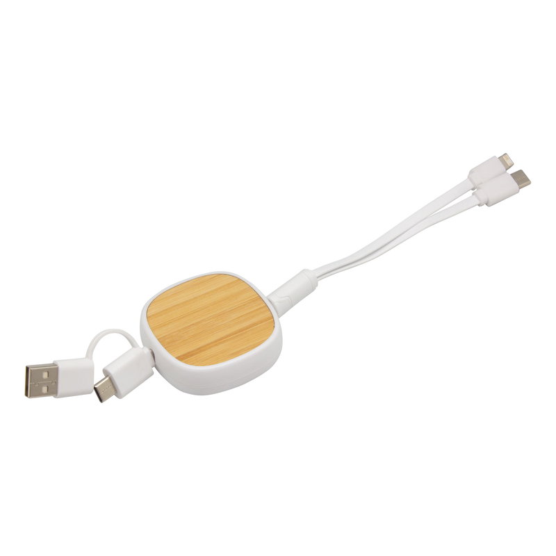 Cable Retráctil De Carga Conny plástico y bambú