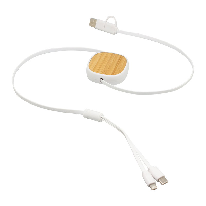 Cable Retráctil De Carga Conny plástico y bambú