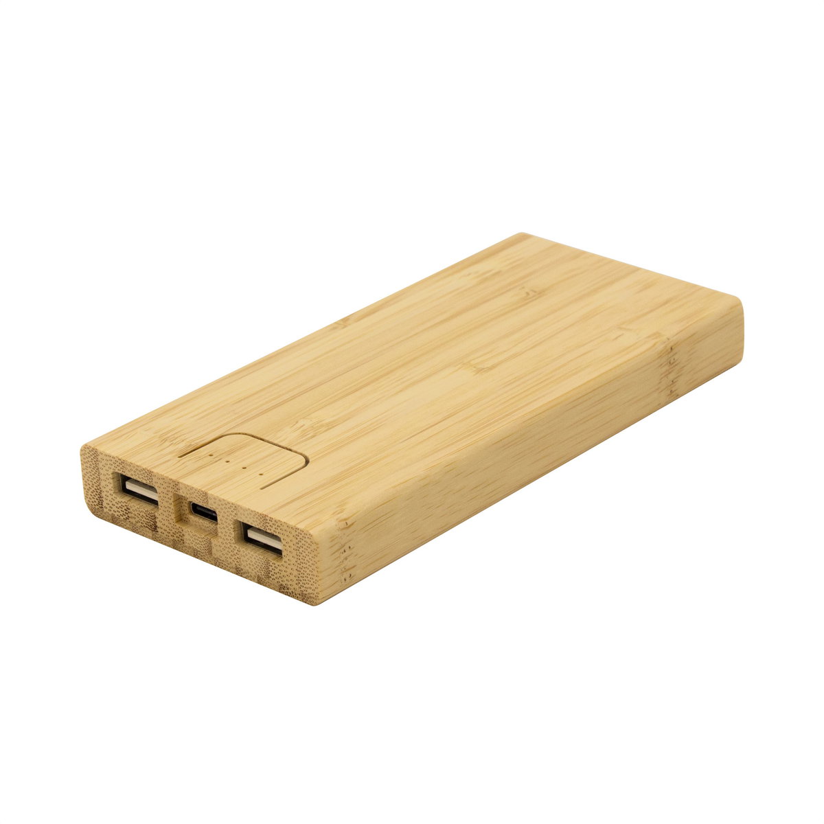 Power Bank Bambpower 2 10000 mAh bambú personalizado con logo empresa - Power Banks corporativo Chile