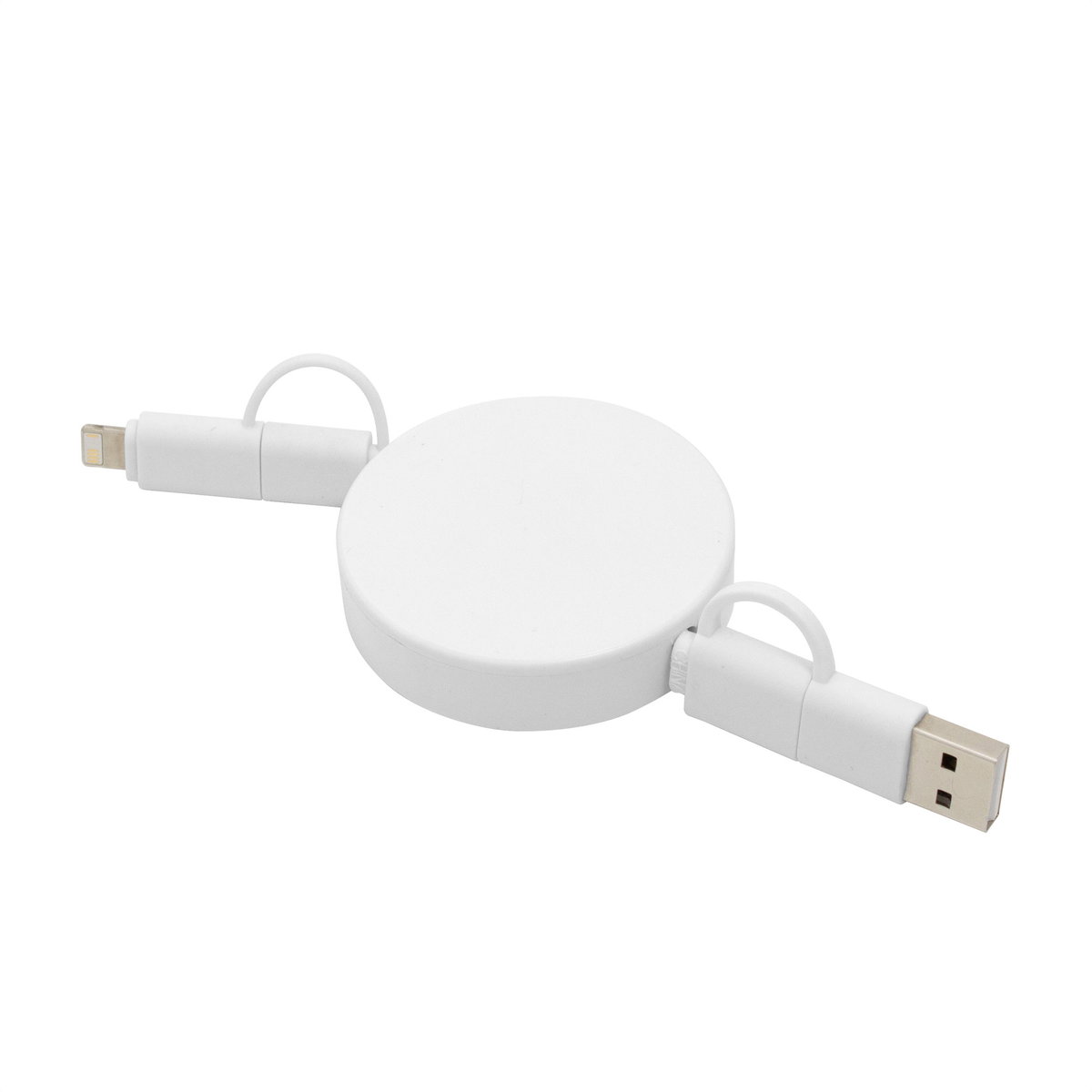 Cables de carga corporativos USB-C Lightning personalizados grabado láser logo empresa Chile