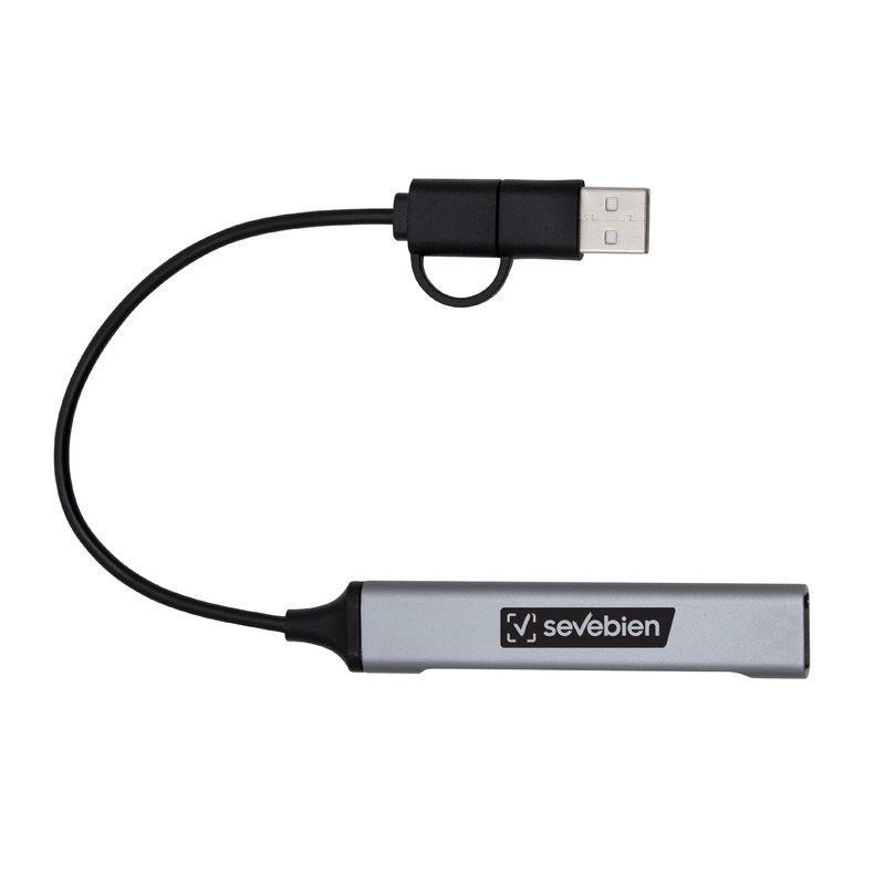 Adaptador Hub Multipuerto Hamel 3xUSB-A 1xUSB-C